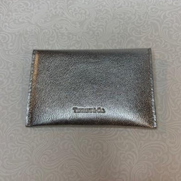 Tiffany & Co Leather Silver Card Holder - Picture 2 of 8